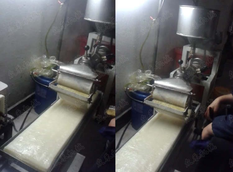 50型臥式搟面皮機(jī)折疊款用戶加工搟面皮